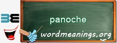 WordMeaning blackboard for panoche